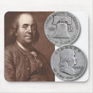 Franklin Portret met halve dollars Muismat