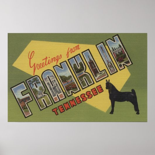 Franklin, Tennessee - Grote lettertjes Poster (Voorkant)