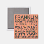 Franklin Tennessee Magnet (Recto/Verso)