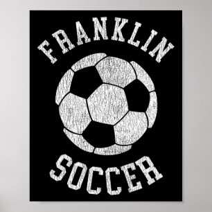 Franklin Voetbal Retro Versleten 90's Vintage Poster