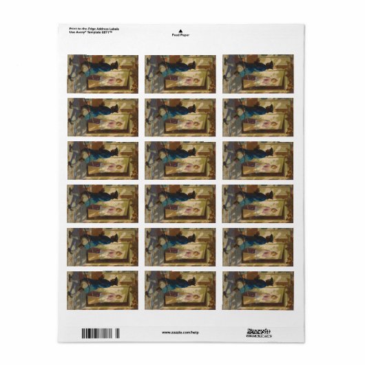 Franklin's aankomst in Philadelphia door N.C. Wyet Etiket (Full Sheet)