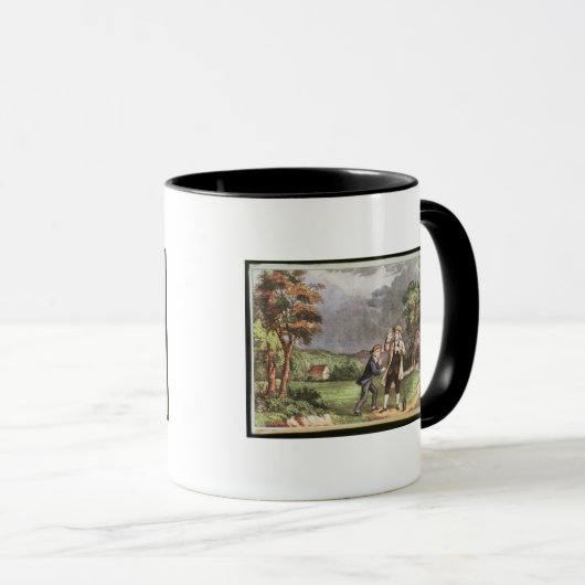 Franklin's experiment in elektriciteit mok (Voorkant rechts)