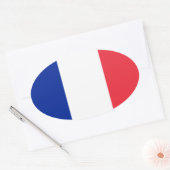 Frankreich Flagge Ovale Sticker (Envelop)