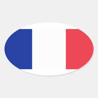 Frankreich Flagge Ovale Sticker