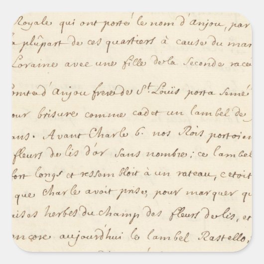 Frankrijk 19 vierkante sticker (Voorkant)