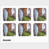 Frankrijk 2013 fotograaf vierkante sticker (Vel)