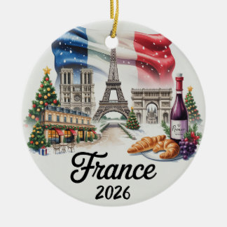Frankrijk 2026 Kerst Ornament Parijs Reis Cadeau