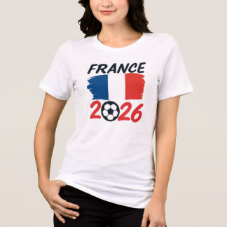Frankrijk 2026 Voetbal Fan Design Vlagkleuren Tri-Blend Shirt