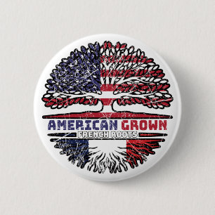 Frankrijk - Amerikaanse Amerikaanse Amerikaanse Am Ronde Button 5,7 Cm