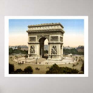  Frankrijk: Arc de Triomphe monument Paris Poster