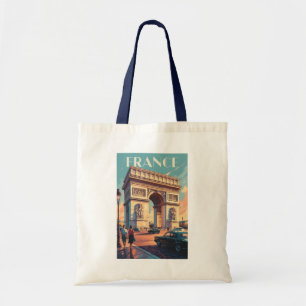 Frankrijk Arc de Triomphe Travel Art Vintage Tote Bag