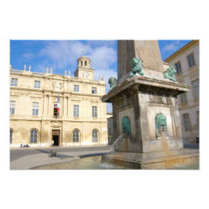 Frankrijk, Arles, Provence, Place de la Foto Afdruk