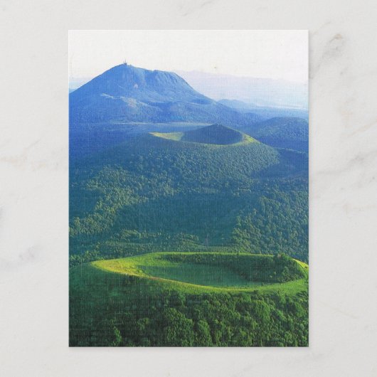  Frankrijk, Auvergne, vulkaankrater Briefkaart (Voorkant)