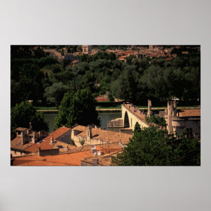Frankrijk, Avignon, Provence. Pont St, Benezet. Poster