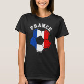 Frankrijk Bal Frankrijk Voetbalteam Franse vlag Fr T-shirt (Voorkant)