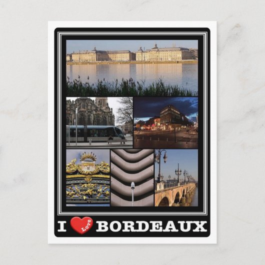 Frankrijk - Bordeaux - I Love - Briefkaart (Voorkant)