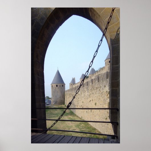 Frankrijk - Carcassonne - Gateway bridge Poster (Voorkant)