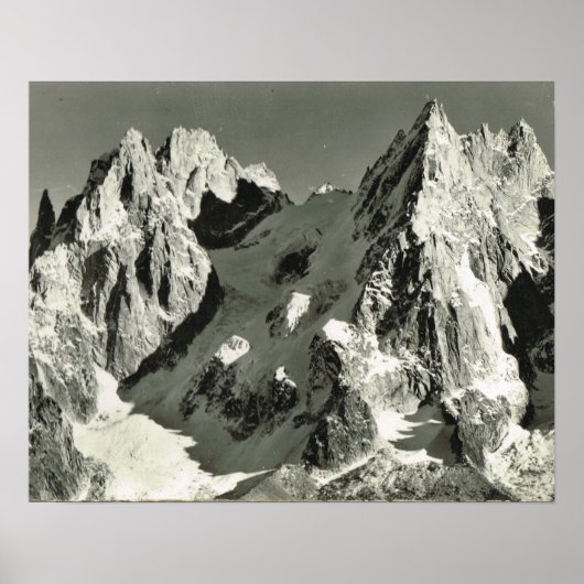 Frankrijk, Chamonix Mont Blanc, bergtop Poster (Voorkant)