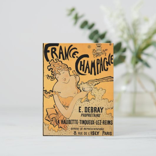 Frankrijk Champagne Drink wijn en kunst Briefkaart (Staand voorkant)
