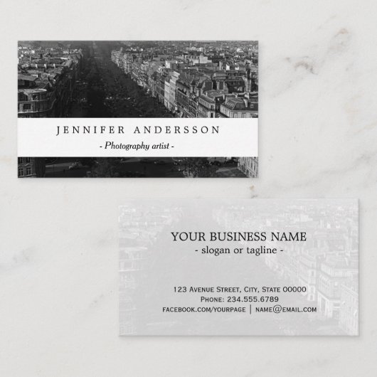 Frankrijk champs elysee avenue Visitekaartje (Voorkant / Achterkant)