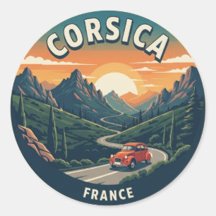 Frankrijk Corsica Reizen Ronde Sticker