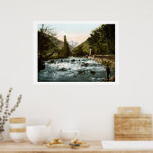  Frankrijk: de Pique Waterfall Poster (Keuken)