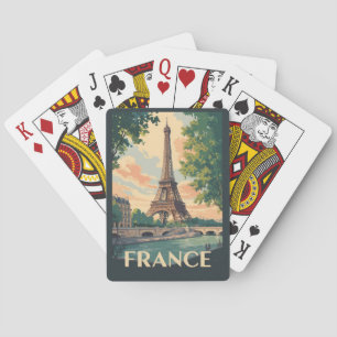 Frankrijk Eiffeltoren Travel Art Vintage Pokerkaarten