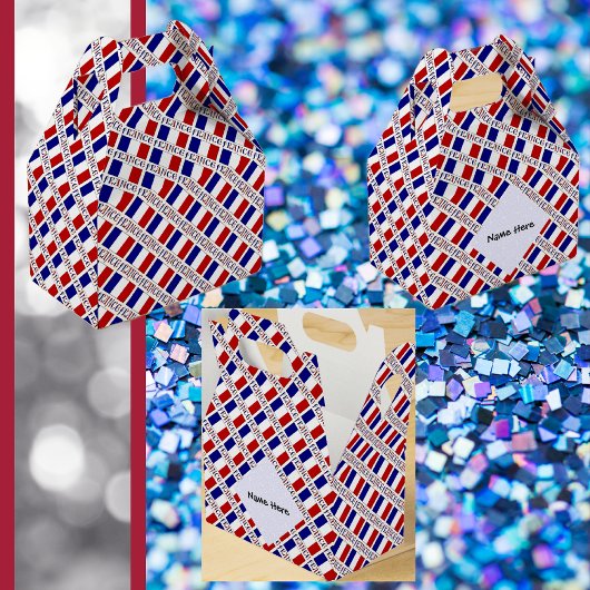 Frankrijk en de Franse vlag met Jouw naam Bedankdoosjes