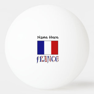 Frankrijk en de Franse vlag met Jouw naam Pingpongballen