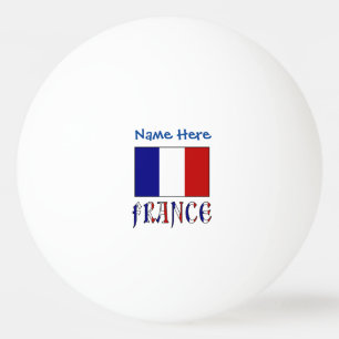 Frankrijk en Franse vlag Blue Personalisatie Pingpongballen