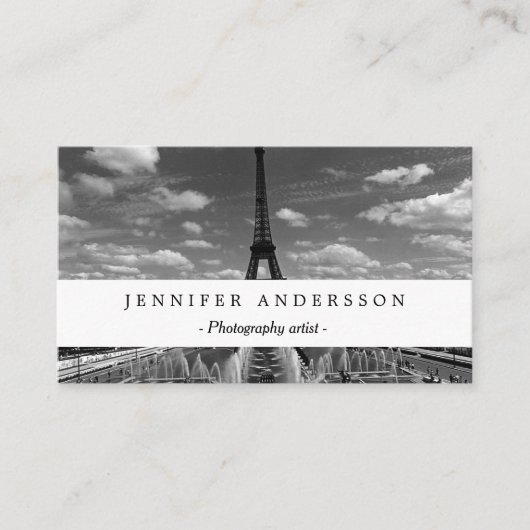  Frankrijk Fontains Tower Eiffel Visitekaartje (Voorkant)
