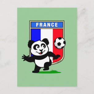 Frankrijk Football Panda Briefkaart