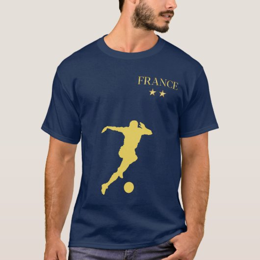 Frankrijk Football Soccer - aangepaste naam en num T-shirt (Voorkant)