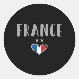 Frankrijk Football Ventilator Shirt met hart Ronde Sticker