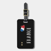 Frankrijk Football Ventin Shirt Franse vlag Bagagelabel (Voorkant verticaal)