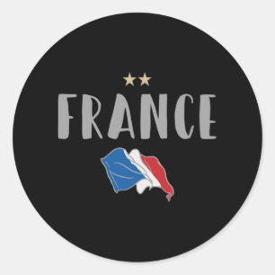 Frankrijk Football Ventin Shirt Franse vlag Ronde Sticker