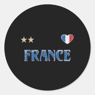 Frankrijk Football Ventin Shirt Franse vlag Ronde Sticker