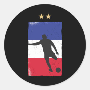 Frankrijk Football Ventin Shirt Franse vlag Ronde Sticker