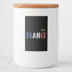 Frankrijk Football Ventin Shirt Franse vlag Voedselcontainer Etiket