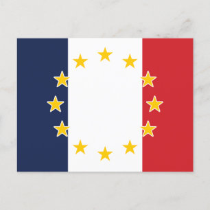 Frankrijk Frans EU Europa Europese vlag Briefkaart