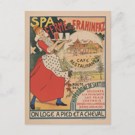  Frankrijk Franse Spa Cafe Restaurant Reizen Briefkaart (Voorkant)