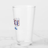 Frankrijk Franse vlag kleuren gepersonaliseerd Dri Glas (Links)