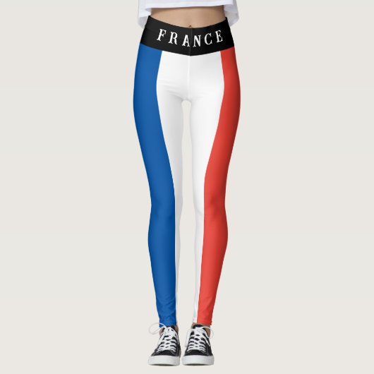 Frankrijk Franse vlag rood wit blauw patriottisch Leggings (Voorkant)