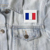 Frankrijk - Franse vlag Vierkante Button 5,1 Cm (In situ)