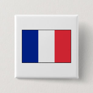 Frankrijk - Franse vlag Vierkante Button 5,1 Cm
