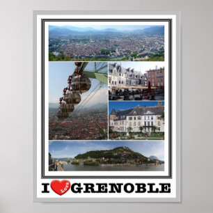 Frankrijk - Grenoble - I Love - Poster