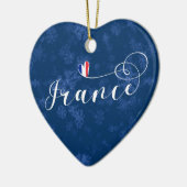 Frankrijk Hart, Ornament met kerstbomen, Frans (Links)