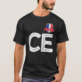 Frankrijk Human-Flag Letter C en E Frankrijk T-shirt