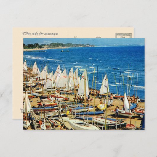 Frankrijk, Hyeres, haven- en zeilboten Briefkaart (Voorkant / Achterkant)