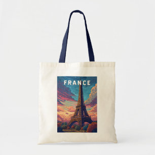 Frankrijk Illustratie Reizen Art Vintage Tote Bag